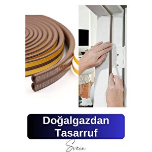 Kapı Pencere Fitili Soğuk İzolasyon Bandı Kendinden Yapışkanlı Güçlü Kauçuk Yalıtım Bant 2x10=20 Mt