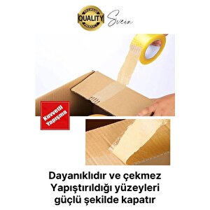 Ekstra Güçlü Yeni Formül 12 Adet 45 Mm X 100 Mt Koli Bandı Şeffaf Dayanıklı Bant Taşınma Ambalaj