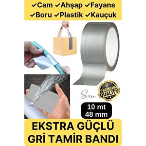 Çok Amaçlı Su Geçirmez Sızdırmaz Dayanıklı Izole Gri Tamir Bandı 48 Mm 10 Mt 1 Adet