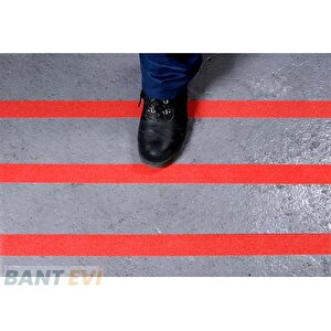 Kırmızı Kaydırmaz Bant 2.5cmx25metre İnce Kırmızı Merdiven Kaymaz Bant Zemin Kaydırmaz