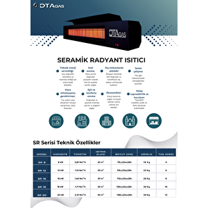 Dtagas Seramik Radyant Isıtıcı 12kw