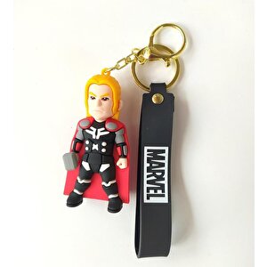 Anahtarlık Avengers Marvel Thor Silikon Anahtarlık Çanta Süsü Karakter Figür Oyuncak Aksesuar