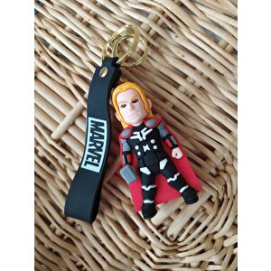 Anahtarlık Avengers Marvel Thor Silikon Anahtarlık Çanta Süsü Karakter Figür Oyuncak Aksesuar