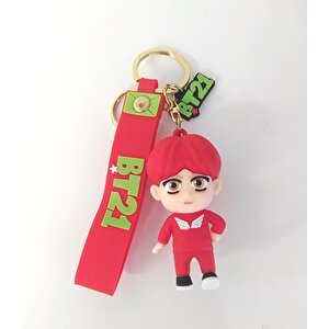 Bts Karakter Figür Silikon Anahtarlık Çanta Süsü Oyuncak Aksesuar