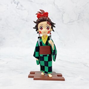 Anime Demon Slayer Tanjiro Değişim Kafa Eylem Karakter Figür Oyuncak Biblo 13 Cm