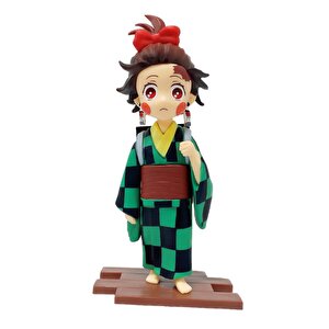 Anime Demon Slayer Tanjiro Değişim Kafa Eylem Karakter Figür Oyuncak Biblo 13 Cm