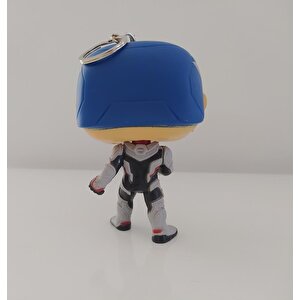 Captain America Pop Figür Anahtarlık Çanta Süsü 9 Cm