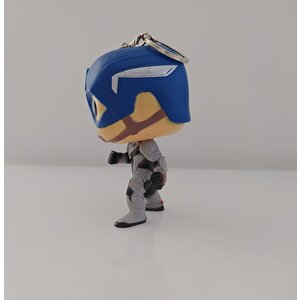 Captain America Pop Figür Anahtarlık Çanta Süsü 9 Cm
