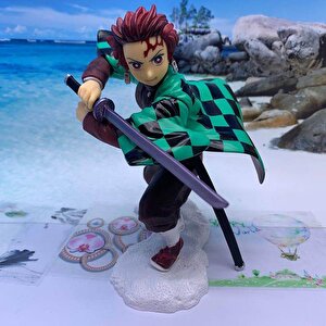 Anime Demon Slayer Tanjiro Kamado 15 Cm Karakter Figür Oyuncak Biblo
