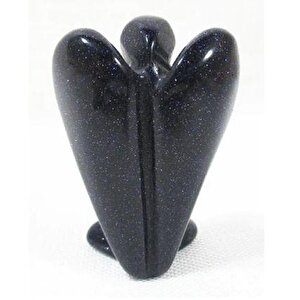 Mini 3.5 Cm  Mavi Goldstone Koruyucu Melek Reiki Çakra Enerji Ev Dekor