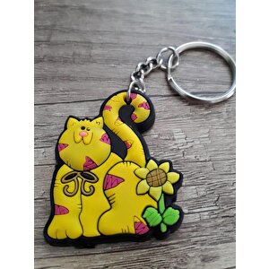 Hdmarketim Sevimli Kedi Figürlü Anahtarlık 6016