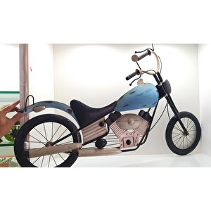 Tablo Pano Metal Motor Motorsiklet Duvar Bahçe Okul Kreş Ofis Dekor
