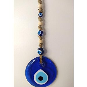 Cam Nazar Kötü Göz Kovucu Hand Made Ağaç Duvar Dekorasyonu Hasır Nazarlık Duvar Ağaç Ev Süsü