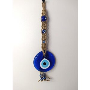 Cam Nazar Kötü Göz Kovucu Hand Made Ağaç Duvar Dekorasyonu Hasır Nazarlık Duvar Ağaç Ev Süsü
