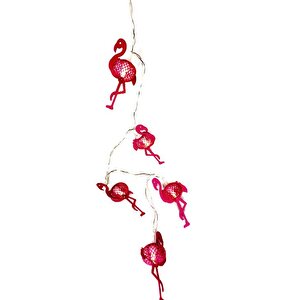 Hdmarketim Pembe Flamingo 10'lu Dekoratif Led Lamba (2 Metre)