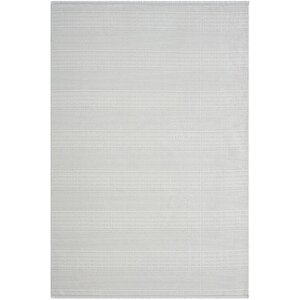 Zenith Zn007a Gri Halı Çizgi Desenli Modern Yumuşak Kadife İnce Antialerjik Salon Koridor Halısı 97x200 cm