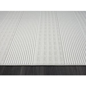 Zenith Zn007a Gri Halı Çizgi Desenli Modern Yumuşak Kadife İnce Antialerjik Salon Koridor Halısı