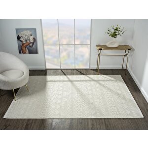 Zn010a Gri Halı Etnik Desenli Modern Parlak Yumuşak Kadife İnce Antialerjik Salon Koridor 77x150 cm