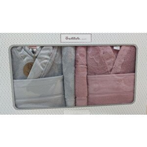 Ditsy Aile Seti (pembe-gri)