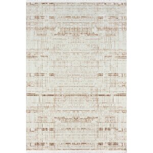 Best 108 Bej Halı Vizon Detaylı Ince Parlak Makinada Yıkanabilir Antialerjik Modern Salon Halısı 200x290 cm