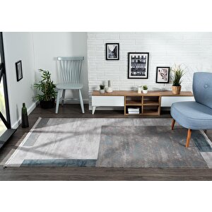 Trend Tr002m Gri Akrilik Pamuk Yumuşak Modern Mutfak Yatak Odası Salon Oturma Odası Halısı 76x150 cm