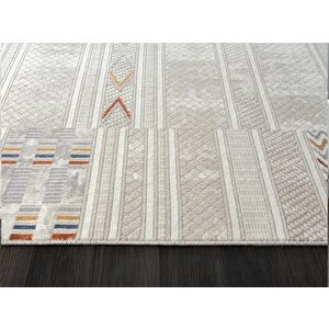 Lotus 8573 Gri Halı Renkli Iskandinav Desenli Modern İnce Akrilik Tozuaz Salon Yatak Odası Halısı