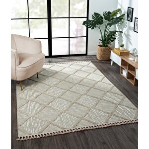 Loop Lp005a Bej Halı Dekoratif Sisal Bukle Tozsuz Antialerjik Modern Salon Halısı Koridor Iskandinav 100x300 cm