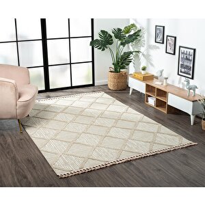 Loop Lp005a Bej Halı Dekoratif Sisal Bukle Tozsuz Antialerjik Modern Salon Halısı Koridor Iskandinav 100x300 cm