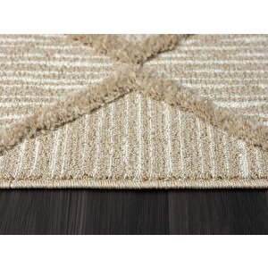 Loop Lp005a Bej Halı Dekoratif Sisal Bukle Tozsuz Antialerjik Modern Salon Halısı Koridor Iskandinav