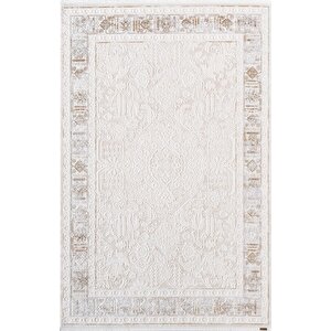 Truva Tv034s Krem Halı Vizon Bej Detaylı Modern Klasik Akrilik Yumuşak Salon Oturma Odası Halısı 77x150 cm