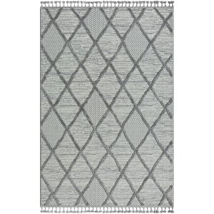 Loop Lp002a Gri Halı Dekoratif Sisal Bukle Tozsuz Antialerjik Salon Halısı Yatak Odası Iskandinav 80x150 cm