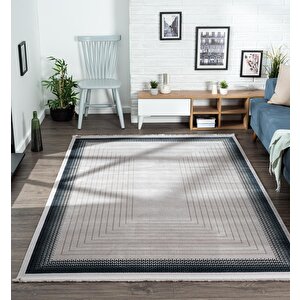 Trend Tr004m Gri Akrilik Pamuk Yumuşak Modern Mutfak Yatak Odası Salon Oturma Odası Halısı 190x190 cm