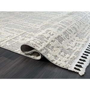 Wool Wl007a Bej Halı Sisal Bukle Dekoratif Kabartmalı Halı Tozsuz Antialerjik Salon Halısı Koridor