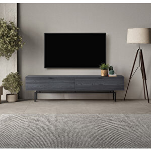 Tv Ünitesi, Gri, 180 Cm, Tv Sehpası, Osaka Gri