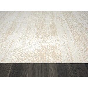 Elegance Eg011a Gri Halı Bej Detaylı Modern Viskon Doğal Iplik Bambu Halı Tozu Az Salon Halısı