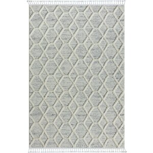 Loop Lp004a Beyaz Halı Dekoratif Sisal Bukle Tozsuz Antialerjik Salon Halısı Yatak Odası Koridor 120x180 cm