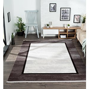 Trend 4101 Gri Akrilik Pamuk Yumuşak Modern Mutfak Yatak Odası Salon Oturma Odası Halısı 152x230 cm