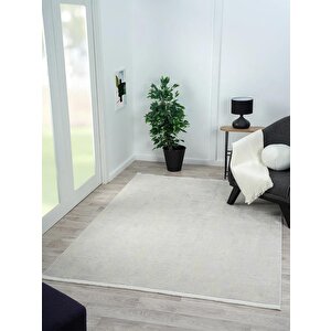 Best 111 Gri Halı Spor Desen Ince Parlak Makinada Yıkanabilir Antialerjik Modern Salon Halısı 100x200 cm