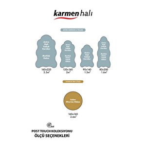 Post Touch Th001g Antrasit Halı Post Peluş Kürk Halı Yuvarlak Daire 80x200 cm