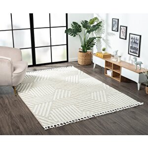 Loop Lp006a Bej Halı Dekoratif Sisal Bukle Tozsuz Antialerjik Modern Salon Halısı Yatak Odası Halısı 120x180 cm