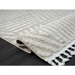 Loop Lp006a Bej Halı Dekoratif Sisal Bukle Tozsuz Antialerjik Modern Salon Halısı Yatak Odası Halısı