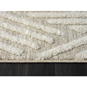 Loop Lp006a Bej Halı Dekoratif Sisal Bukle Tozsuz Antialerjik Modern Salon Halısı Yatak Odası Halısı