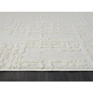 Wool Wl004a Bej Halı Sisal Bukle Dekoratif Kabartmalı Halı Tozsuz Antialerjik Salon Halısı Koridor