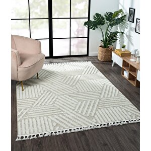 Loop Lp006a Bej Halı Dekoratif Sisal Bukle Tozsuz Antialerjik Modern Salon Halısı Yatak Odası Halısı 80x150 cm