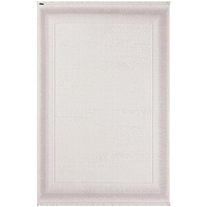 Truva Tv012a Bej Halı Kenar Çerçeveli Kalın Akrilik Tozuaz Modern Salon Halısı Yatak Odası Koridor 130x190 cm