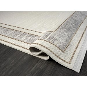 Elegance Eg006a Gri Halı Gold Detaylı Viskon Doğal Iplik Bambu Halı Tozu Az Salon Halısı Yatak Odası