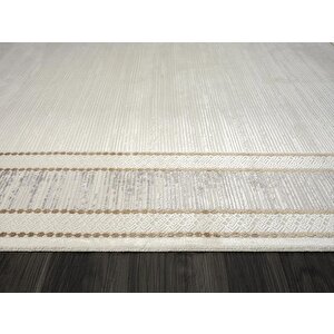 Elegance Eg006a Gri Halı Gold Detaylı Viskon Doğal Iplik Bambu Halı Tozu Az Salon Halısı Yatak Odası