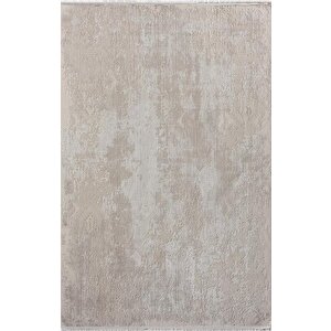 Merit Mr003a Krem Halı Bej Detaylı Ince Yumuşak Akrilik Tozuaz Modern Salon Halısı Yatak Odası 115x180 cm