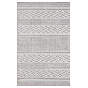 Sümer Sm009a Gri Beyaz Detaylı Halı Iskandinav Desen Dekoratif Modern Tozuyok Antialerjik 78x300 cm