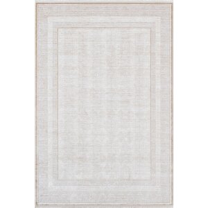 Merit Mr011a Krem Halı Vizon Bej Rengi Geometrik Detaylı İnce Yumuşak Akrilik Modern Salon Halısı